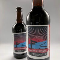 a bottle of Great Shunner beer from Yorkshire Dales Brewery